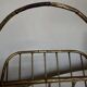 1960 magazine rack faux bamboo in beaten gold iron Italian craftsmanship