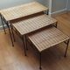 3 tables basses gigognes vintage