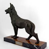 Sculpture representing a German Shepherd, Perrier Challenge Trophy, 1942