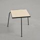 Set of 3 nesting tables in black lacquered metal, circa 1960