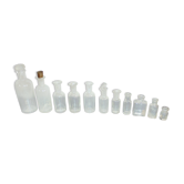 11 old bottles of pharmacy