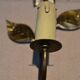 Brass flower wall light from the 1970s.