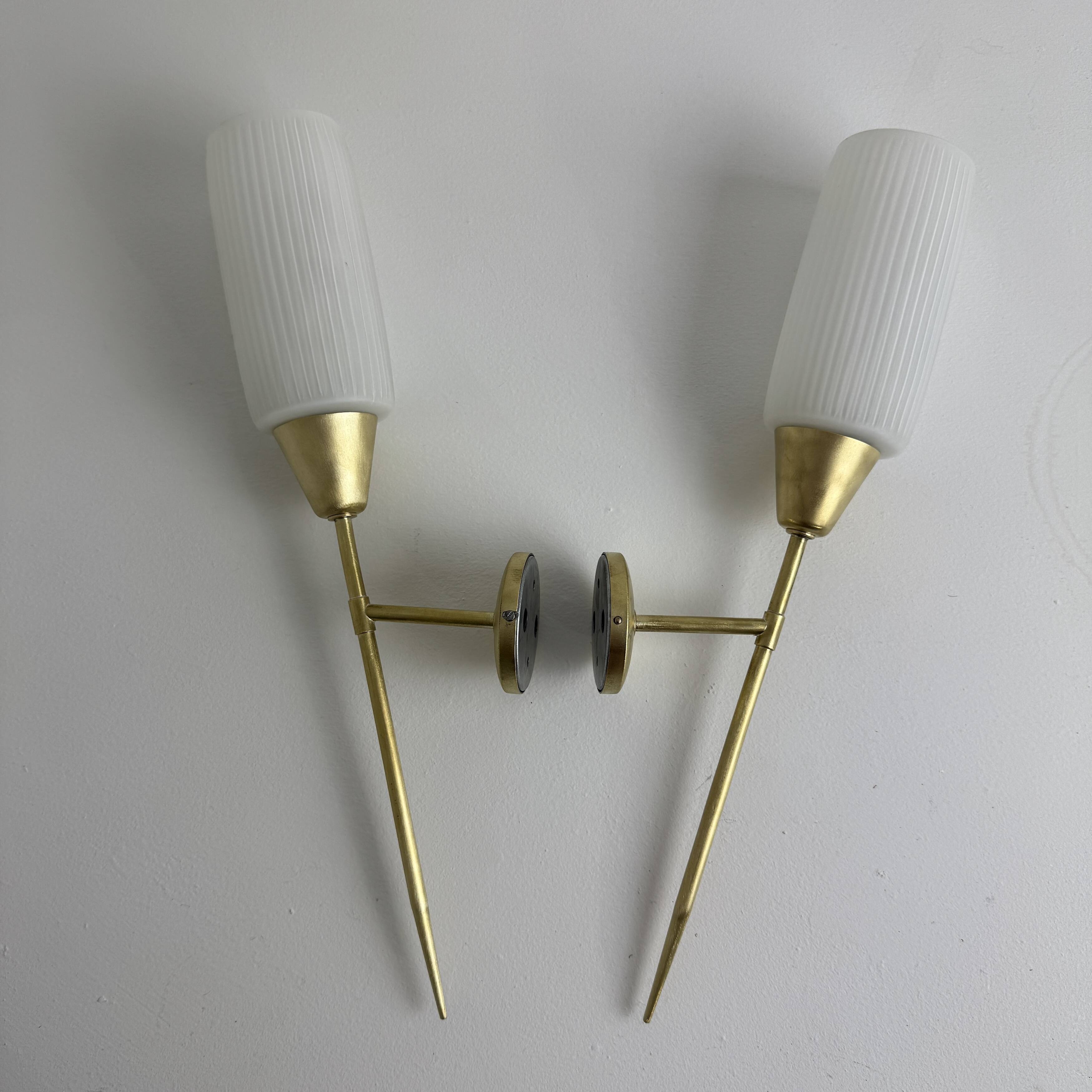 Pair of vintage "maison arlus" wall lights