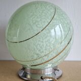 Clichy glass table lamp with golden edges