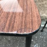 Series of 4 metal and formica chairs 1950/1960