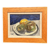 Huile sur panneau d'origine suédoise – « Nature morte » par Göran Brunius (1911–2005) – Signée
