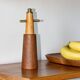 Pepper mill in the shape of a lighthouse or stylized Viking, Denmark, 1960s