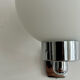 Vintage chrome and opaline wall lamp France 1970