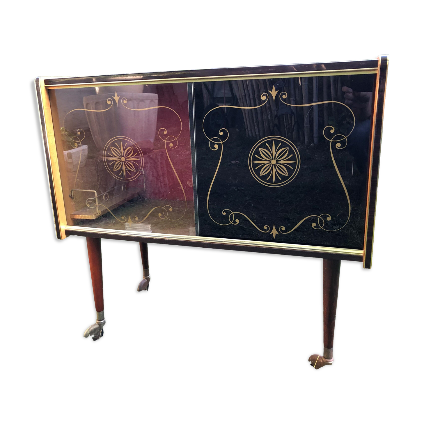 Vintage bar furniture formica with wheels 60's