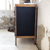 Commode vintage noire et bois