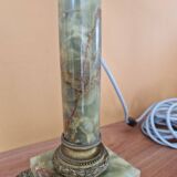 Lamp base in the shape of a Corinthian column in onyx and bronze - Napoleon III late 19th century