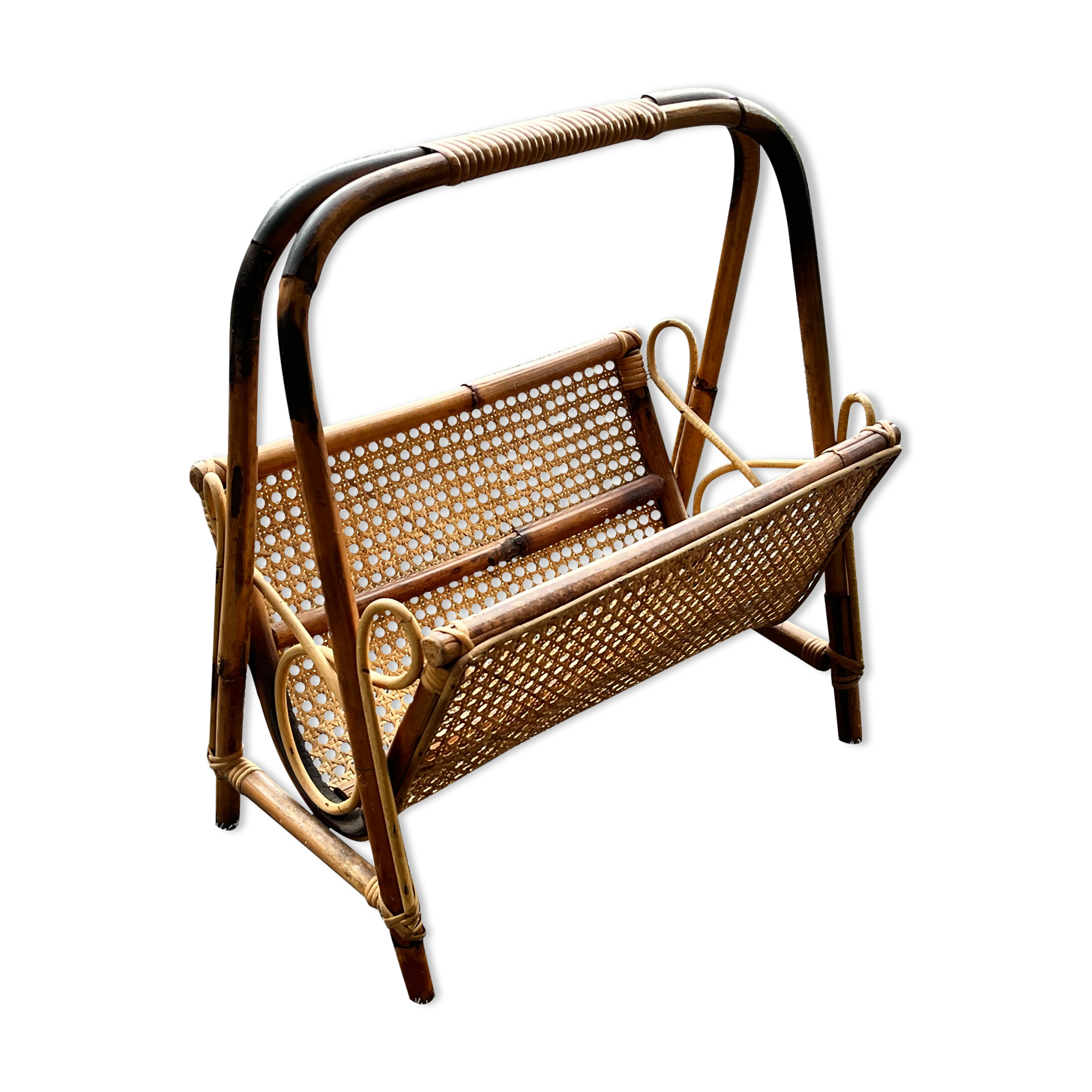 Rattan and canning magazine holders