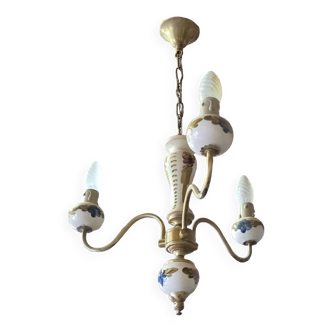 Lustre électrique en porcelaine