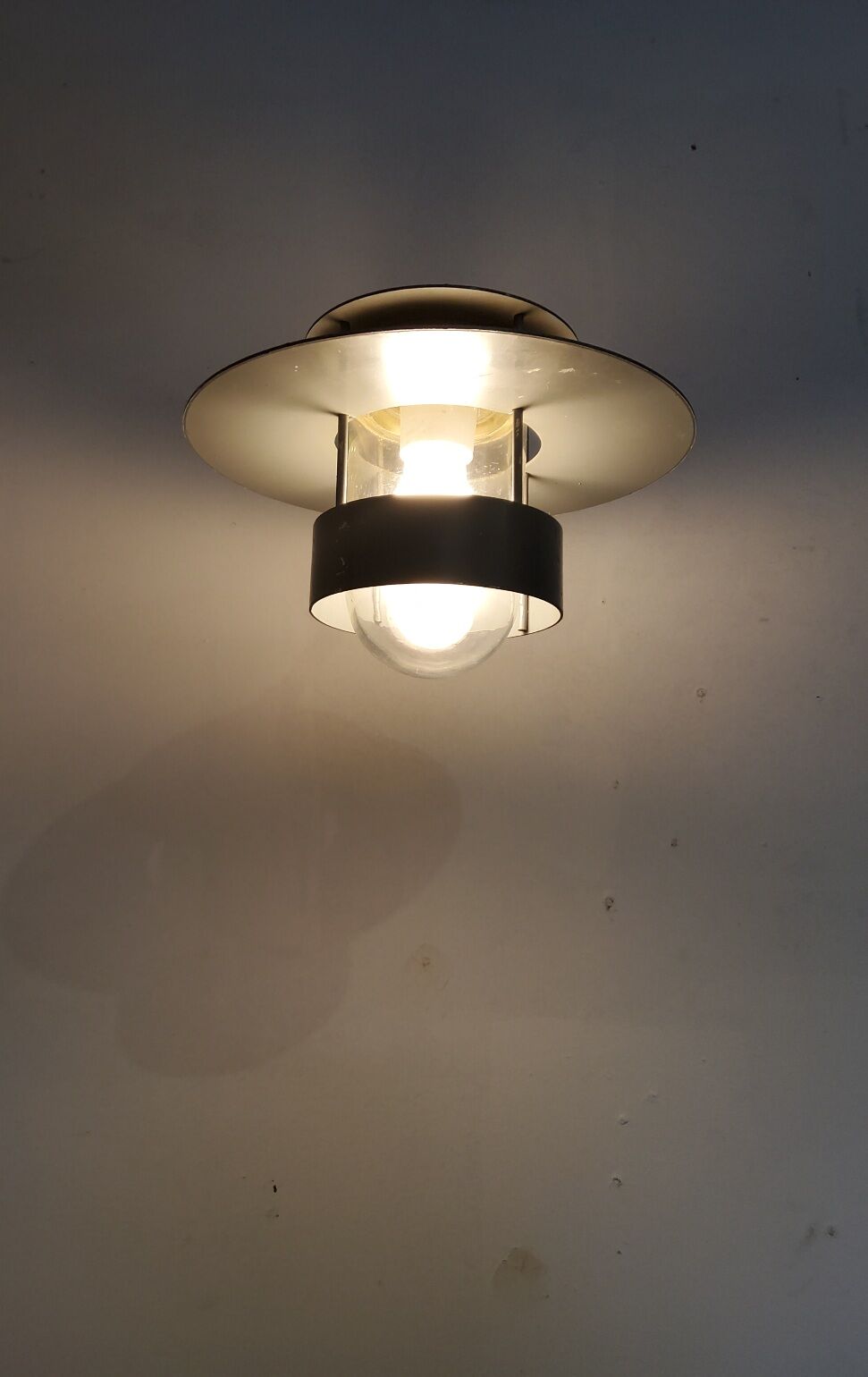 Metal and glass wall lamp by Jens Møller-Jensen for Louis Poulsen