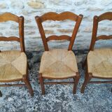 Set of 15 straw chairs