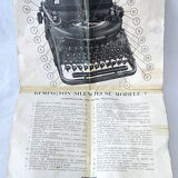 portable Remington typewriter with its suitcase and original cover