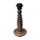 Pied de lampe vintage en bois zig zag