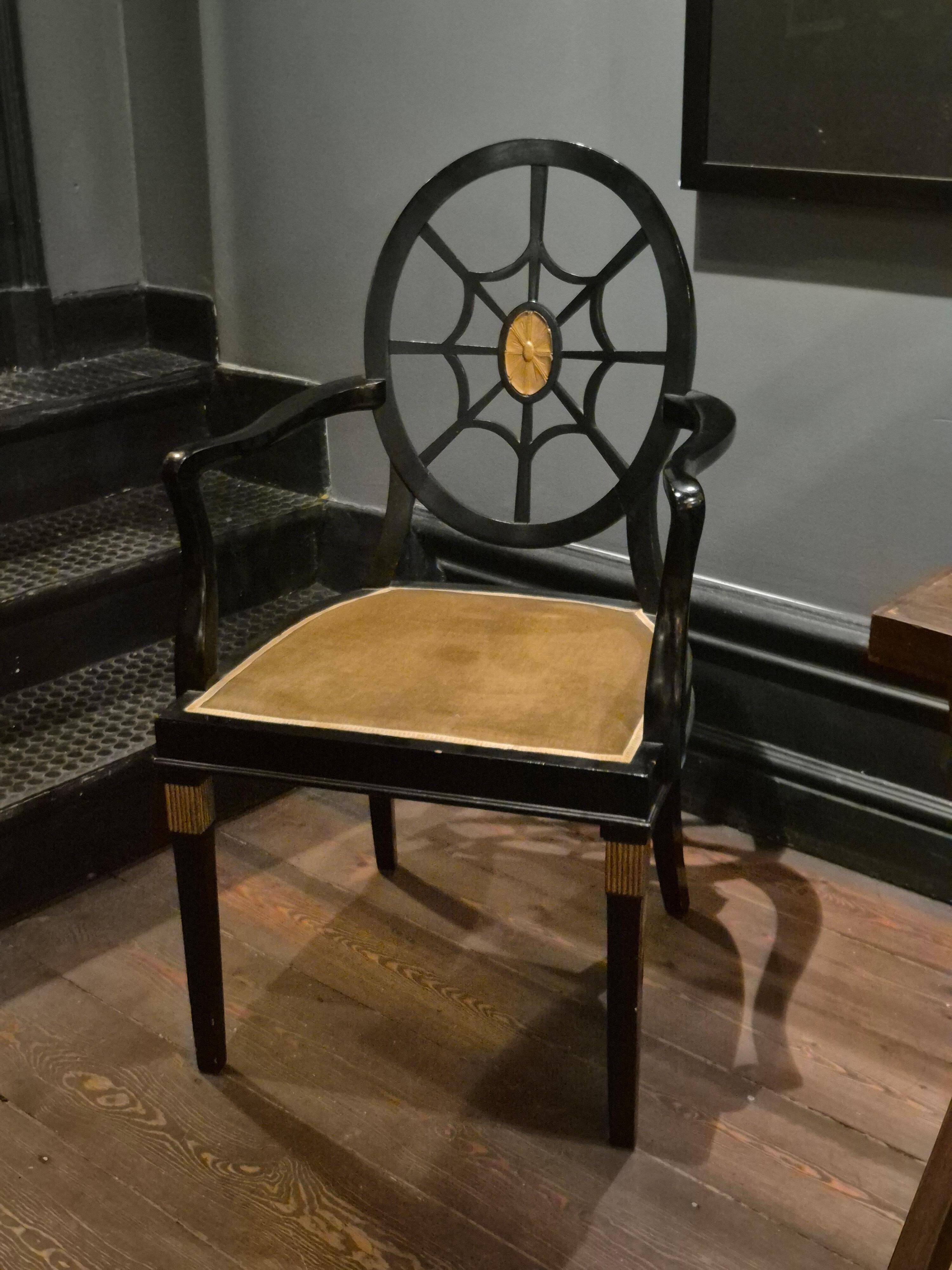 Spiderback chair, similar to a design by Edwin Lutyens, 1930s/40s.