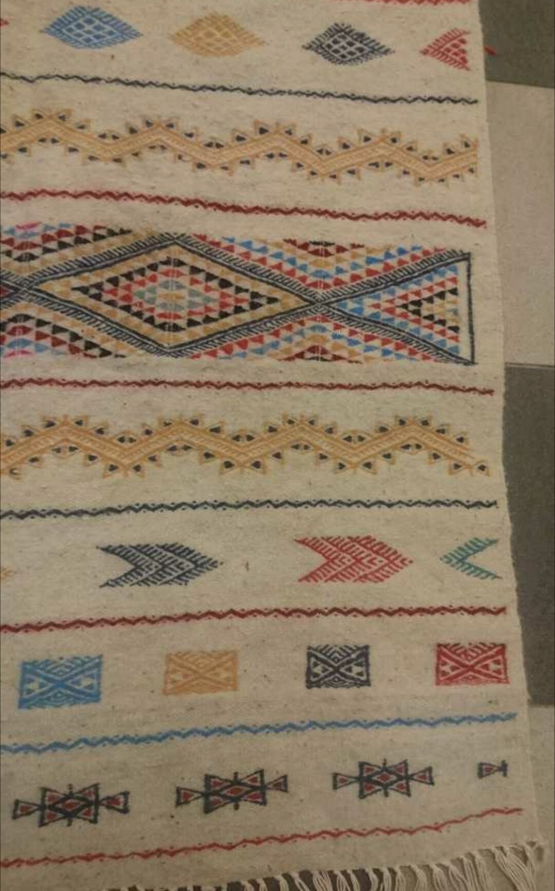 Multicolor rugs Handmade wool 160x90cm