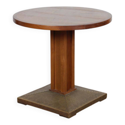 Table d'appoint/bout de canapé, bois et métal, XXe siècle