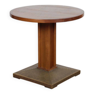 Side table/coffee table, wood and metal, 20th century