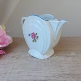 Ancien petit pot à lait décor floral, petit pichet vintage en porcelaine