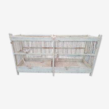 Old two-compartment breeding birdcage