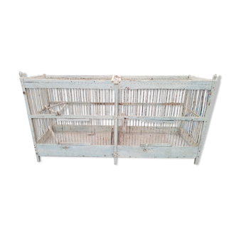 Old two-compartment breeding birdcage