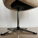 Egg chair beige mid-century