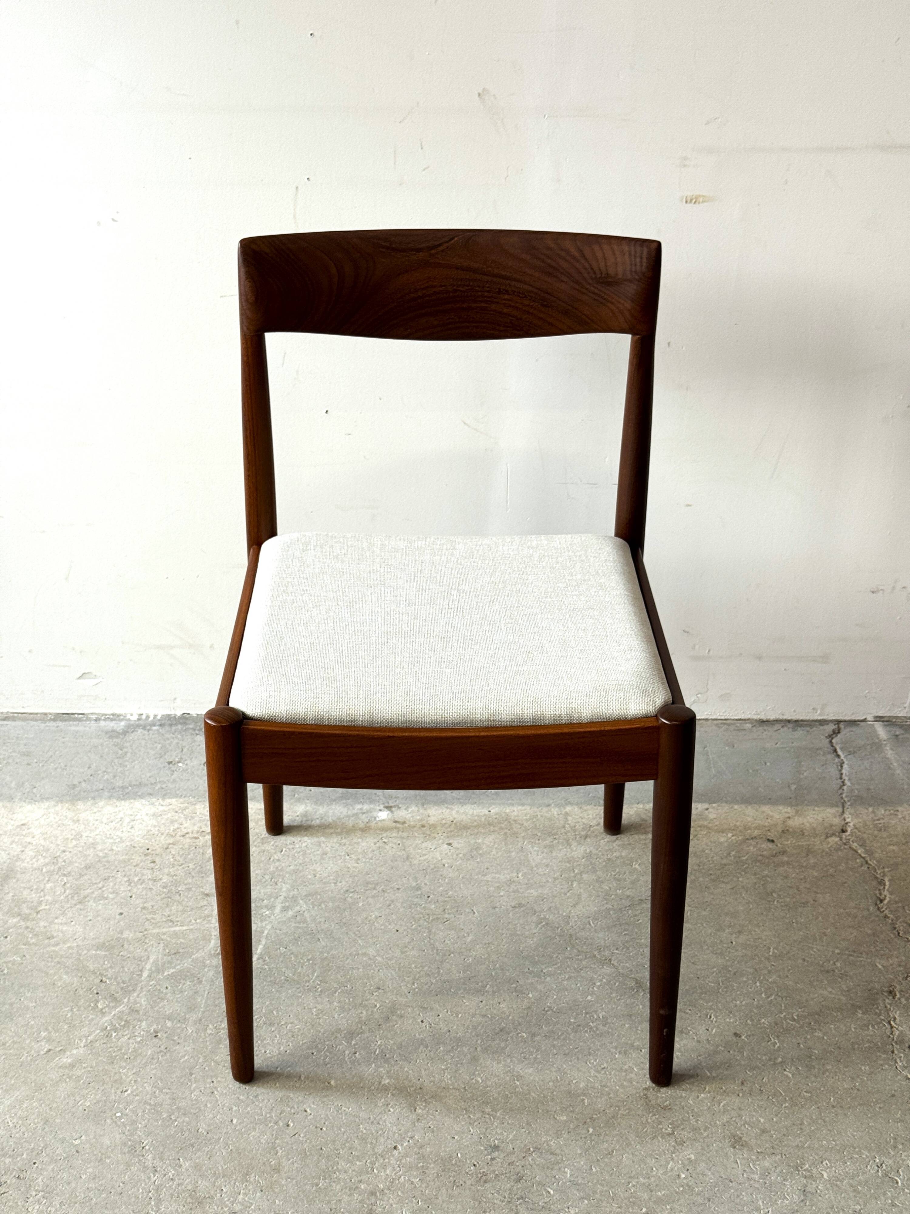 Chaises en teck, 3 pièces, Lübke, Allemagne, années 1960, vintage, milieu du siècle