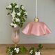 Vintage lampshade pendant light in pink opaline