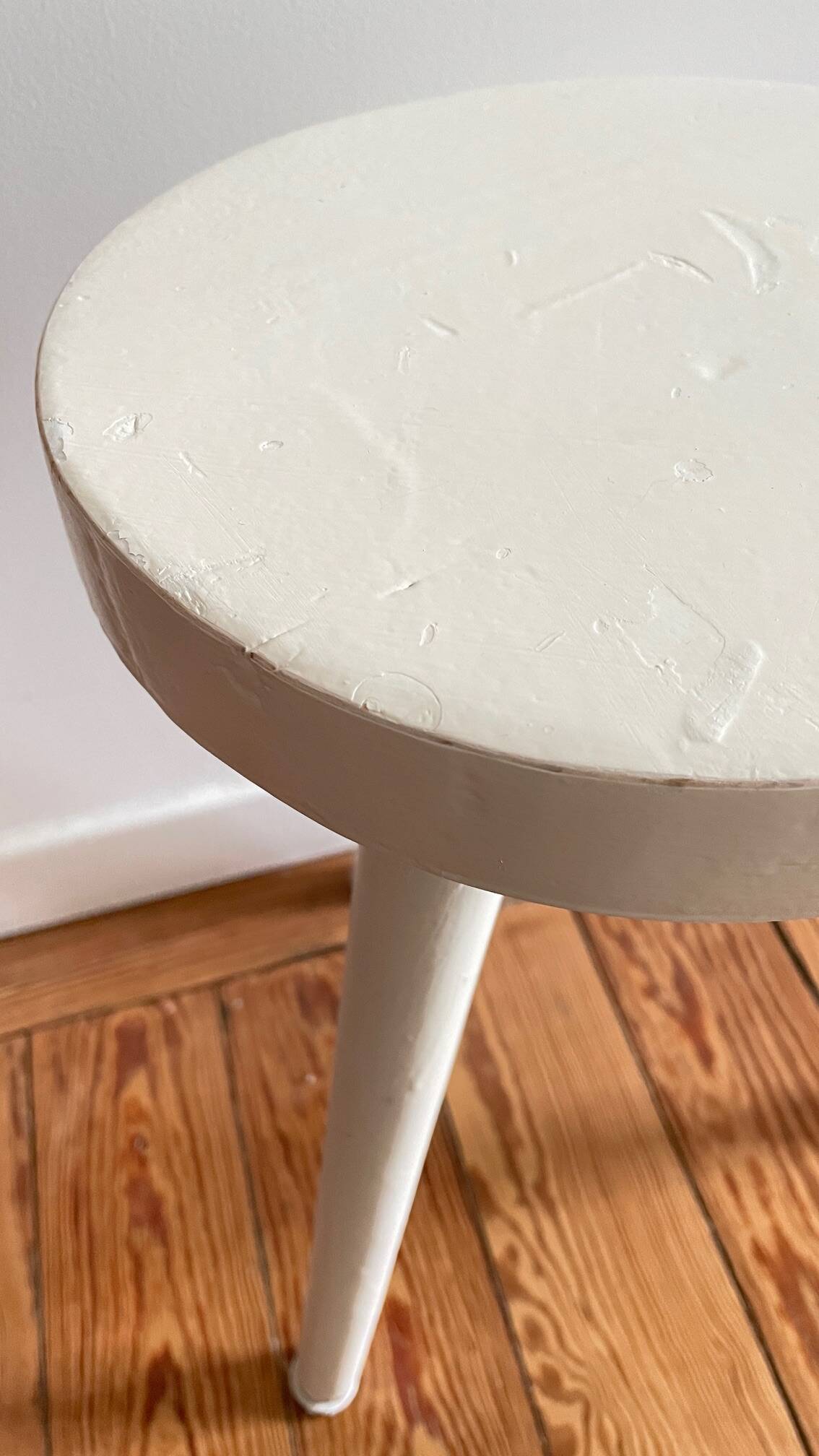 Vintage wooden tripod stool