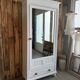 Antique white mirrored wardrobe (renovated)