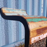 Bar stool design cast iron and wood