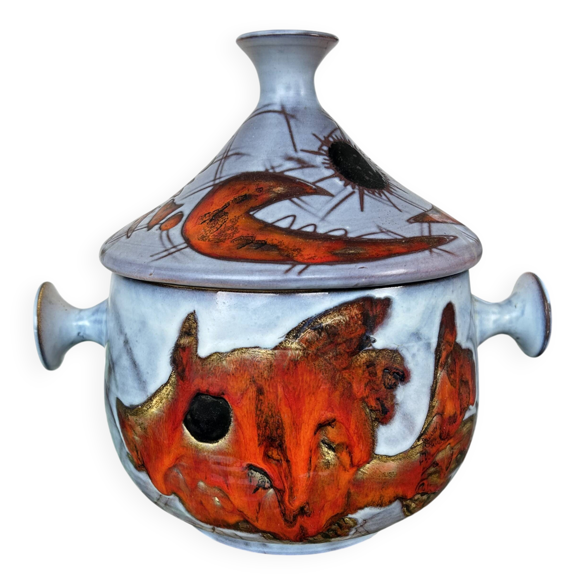 soup tureen and earthenware dish Monique Pansier Brunner
