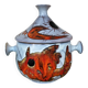 soup tureen and earthenware dish Monique Pansier Brunner