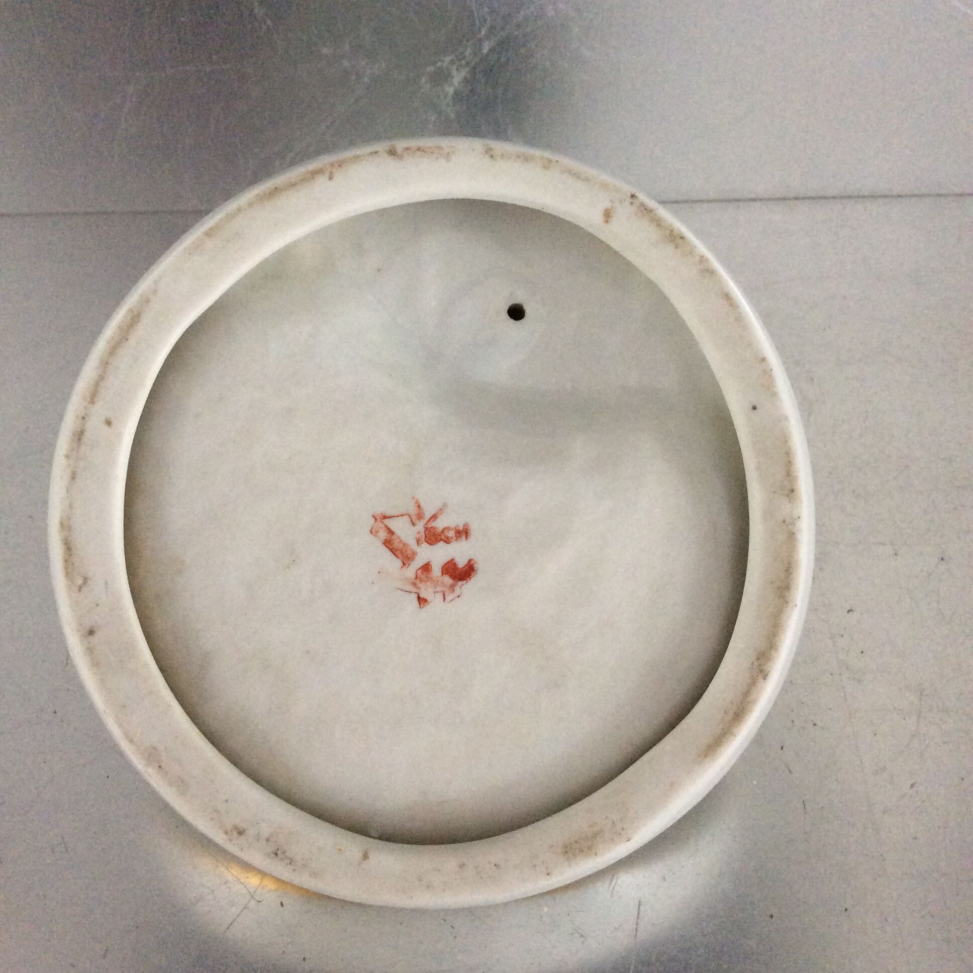 Empty vintage pocket Pierrot porcelain