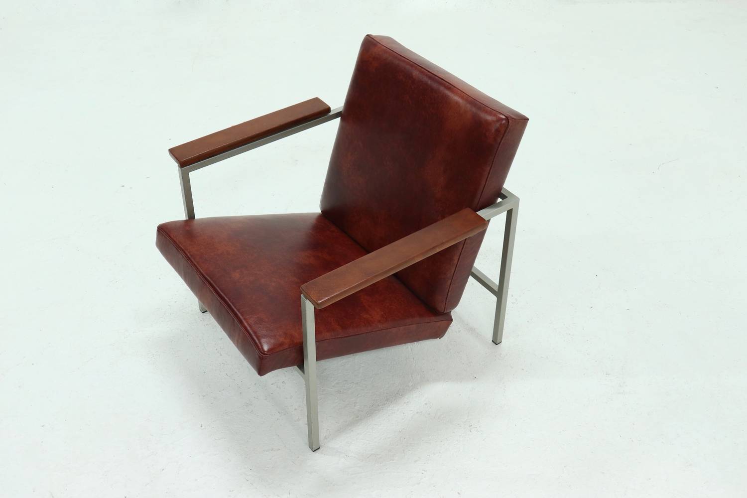 Adjustable leather armchair, Dutch design, 1960s