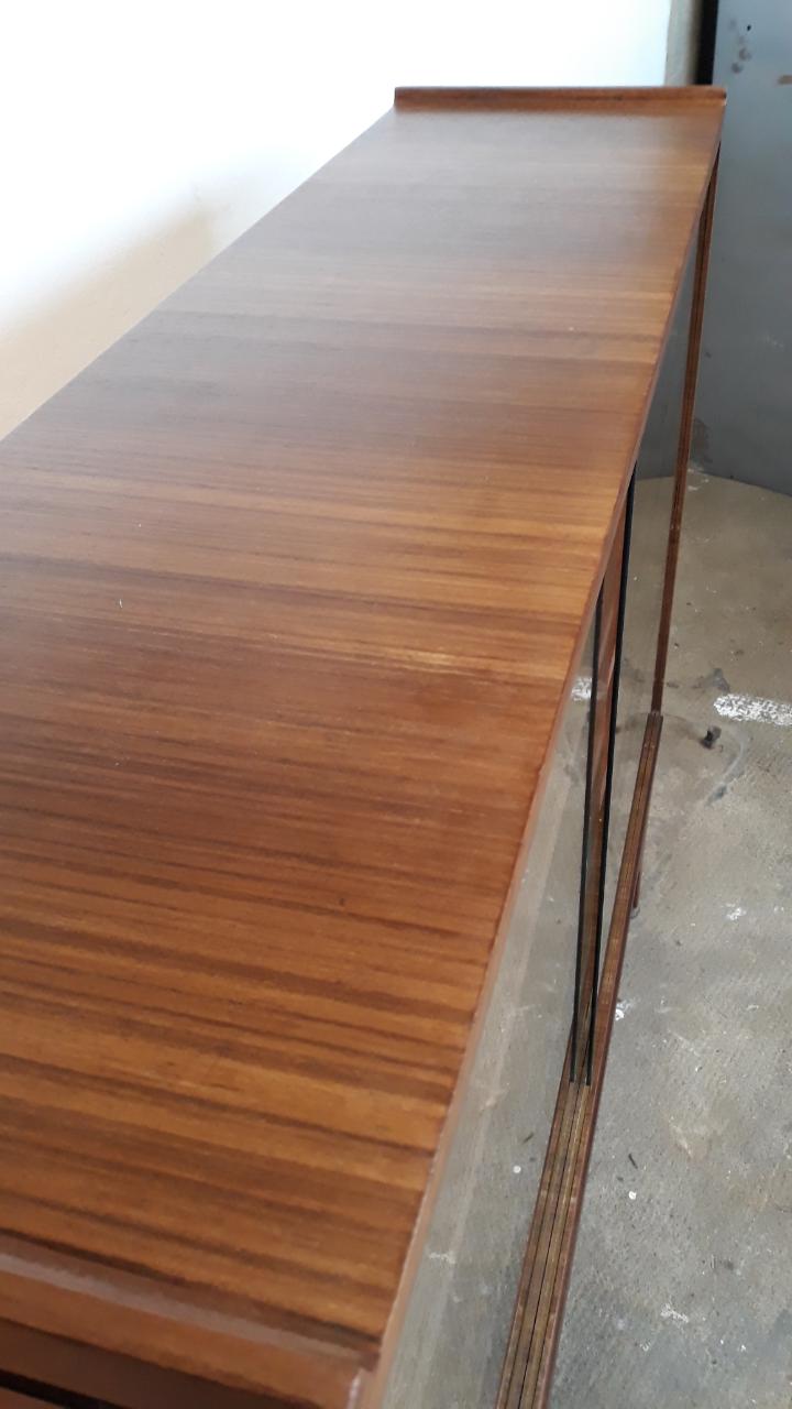 Old teak and glass showcase