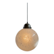 White Murano Glass Globe Pendant Lamp with Chrome Top – 1960s Space-Age, XL Mid-Century Ceiling Light