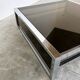 XL Belgo Chrom square coffee table in chrome & smoked glass – 1970s