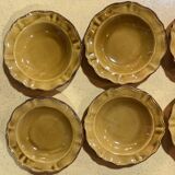 8 yellow ochre plates - adp faience de Provence