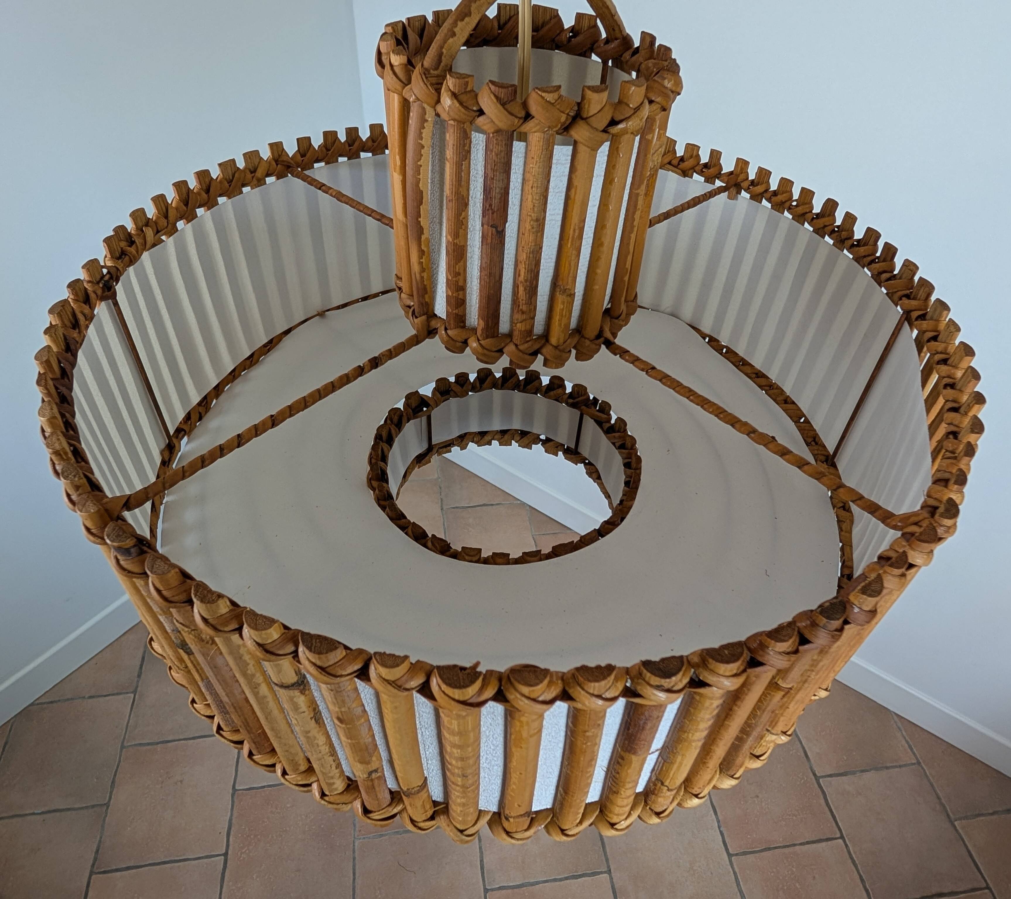 Rattan pendant light 60'