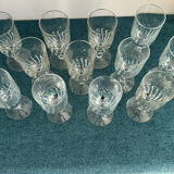 Set of 12 large Baccarat crystal glasses