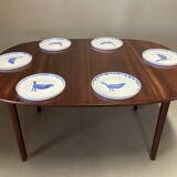 Set of 6 plates entirely handmade.