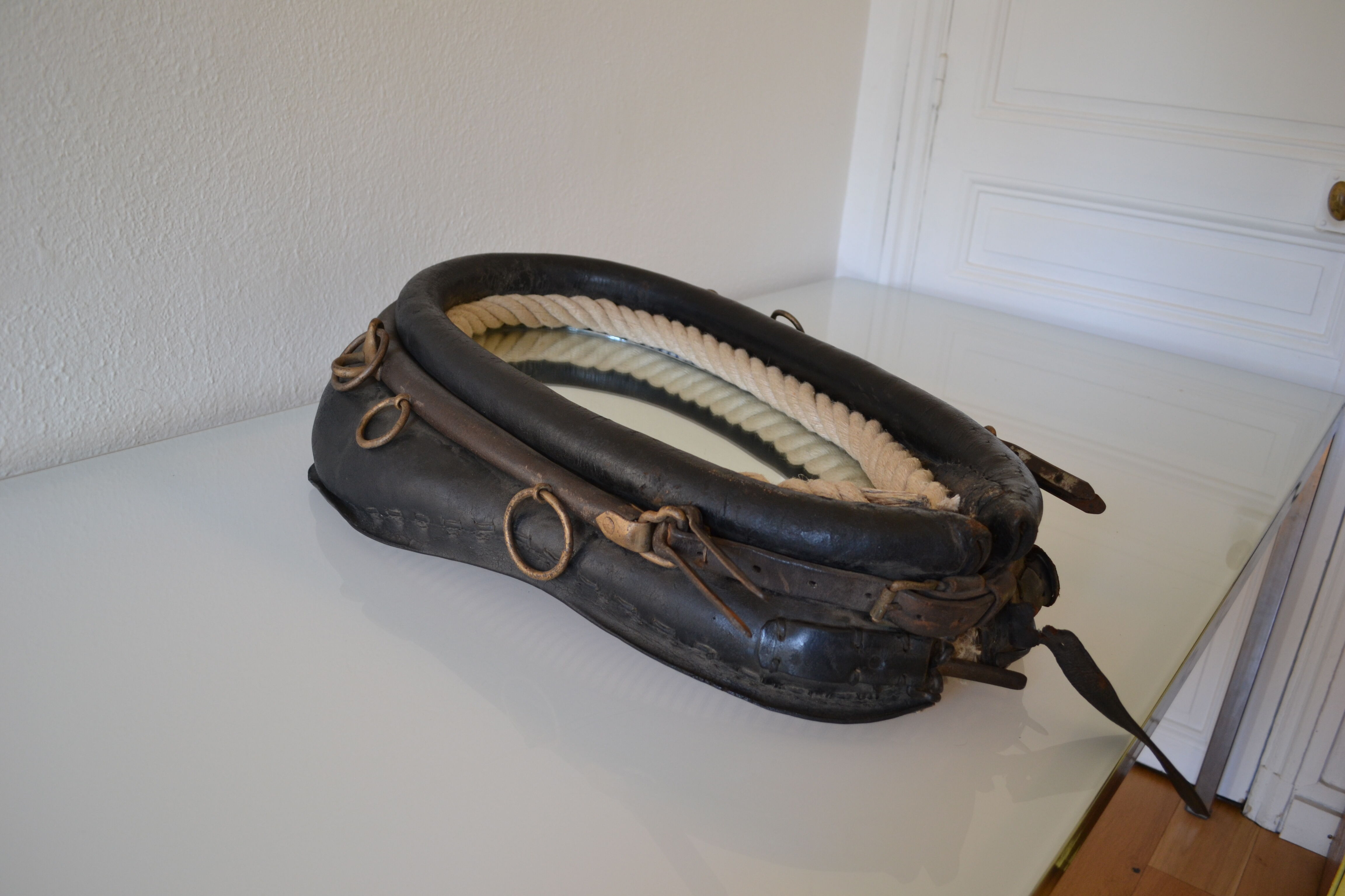 Brutalist mirror horse collar