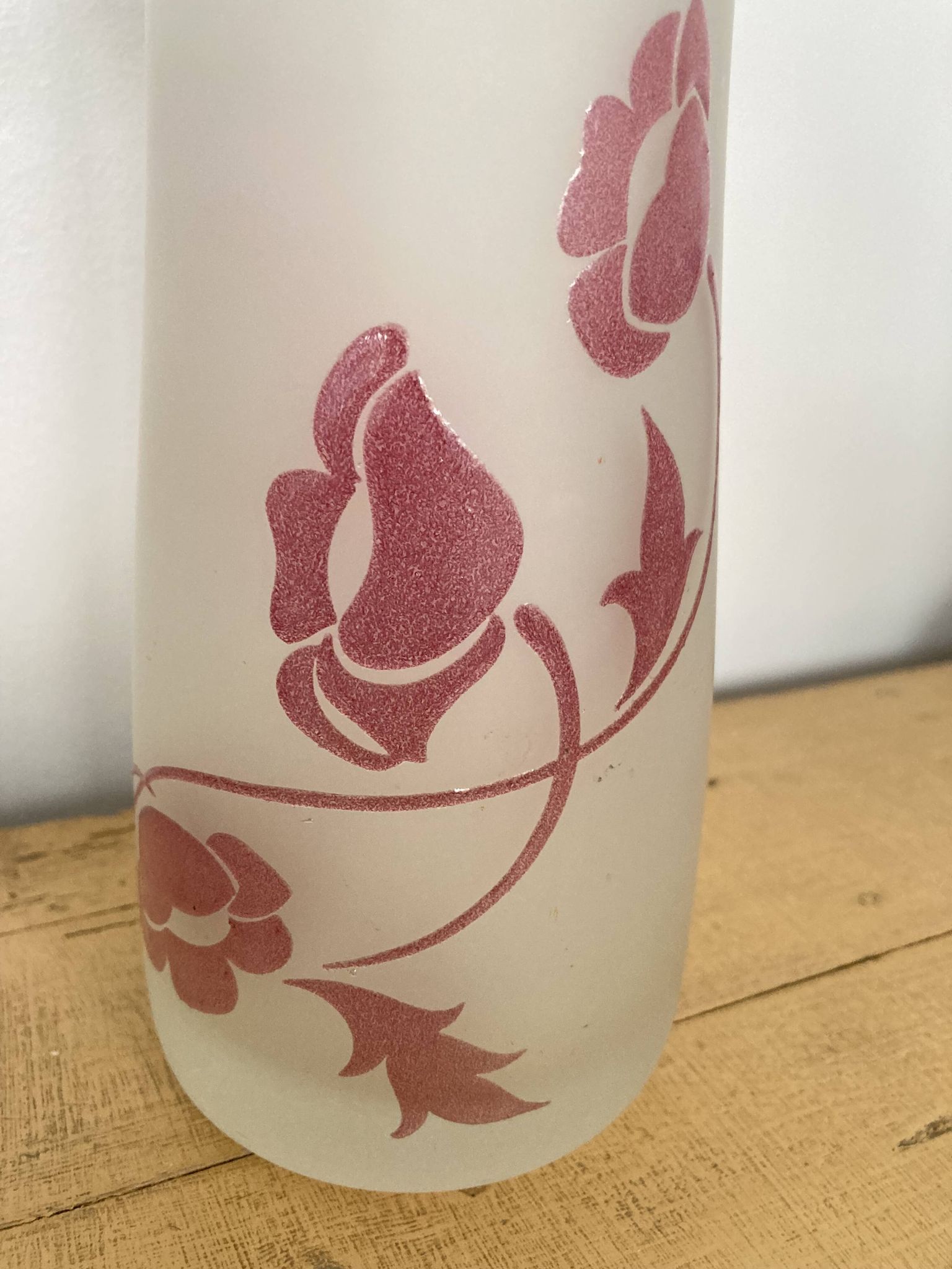 vase verre soufflé décor fleurs esprit art nouveau