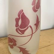 vase verre soufflé décor fleurs esprit art nouveau