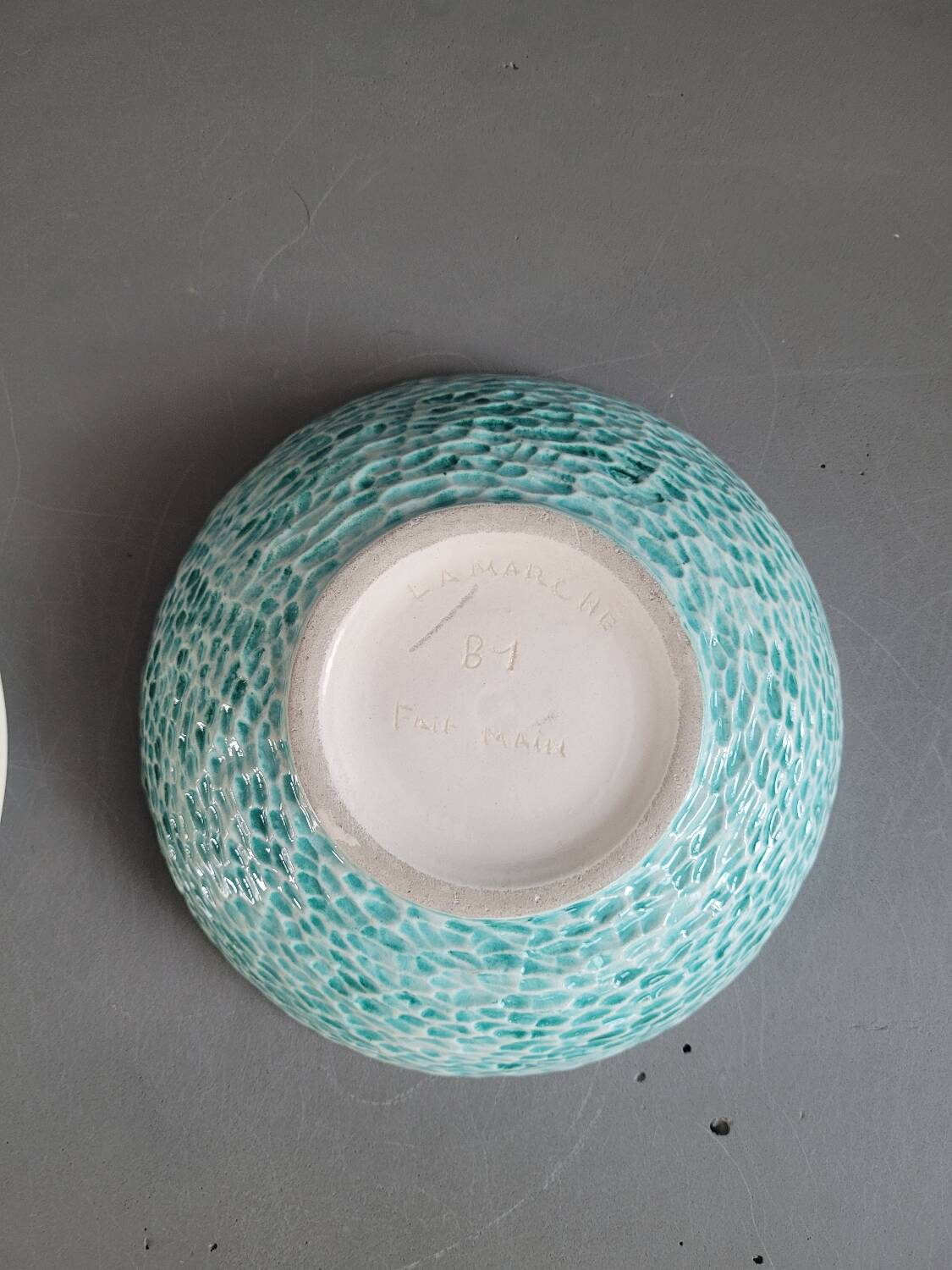 Ceramic candy box with fish motifs