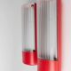 Set of 2 vintage wall sconces - Cometa 430 model by Disano Italy from the 1980s - red colour, postmodern Memphis look - original packaging, gift idea.